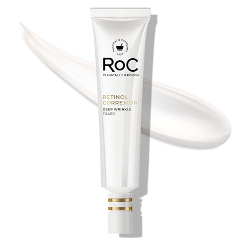 RoC Retinol Correxion Wrinkle Filler for Deep Wrinkles with Hyaluronic Acid & Retinol, Skin Care for Women and Men, 1 Fl Oz (Packaging May Vary)