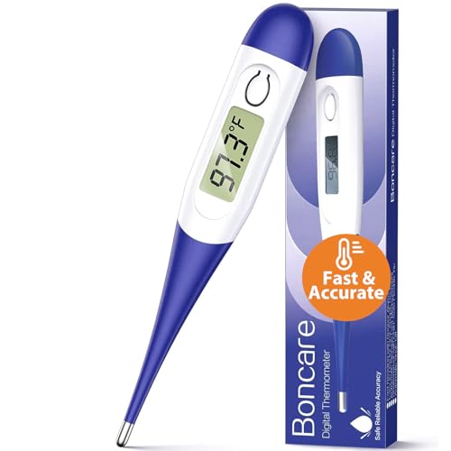 Boncare Digital Thermometer for Adults, Kids & Babies, Dark Blue