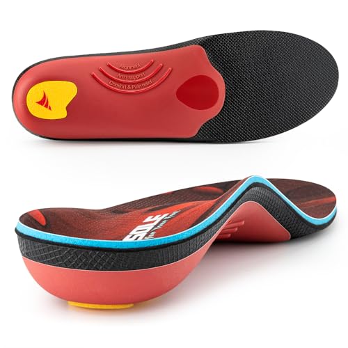 VALSOLE 250+ lbs Plantar Fasciitis High Arch Support Insole for Men Women,Heavy Duty Support Pain Relief Orthotics Insert,Relieve Flat Feet,High Arch,Foot Pain,Standing All Day Boot Work Shoe Insole