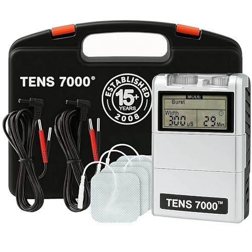TENS 7000 Digital TENS Unit with Accessories - Muscle Stimulator Machine for Back Pain Relief, Sciatica, Neck, Nerve, Shoulder, Hip, Elbow, Muscle Pain Relief