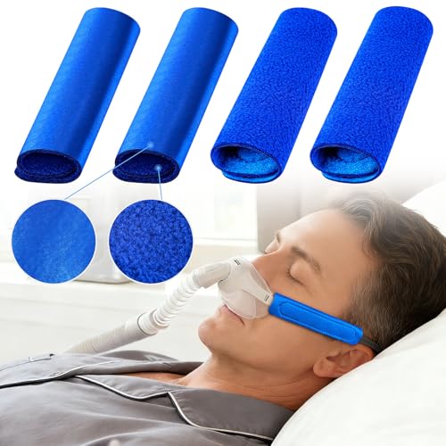 4-Pack Upgraded CPAP Strap Covers, Innovative Satin/Polar Fleece Dual-Layer CPAP Strap Cushions, Universal CPAP Headgear Strap Covers, CPAP Accessories Face Mask Cushion Pads for Reducing Red Mark