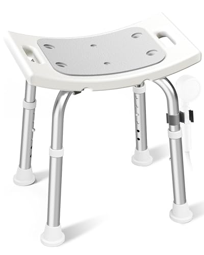 HOMLAND Shower Chair for Inside Shower, Adjustable Height Shower Stool