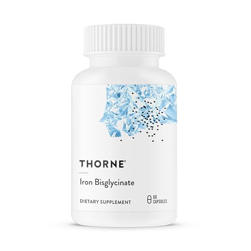 THORNE Iron Bisglycinate, 25 mg Iron Supplement, 60 Capsules