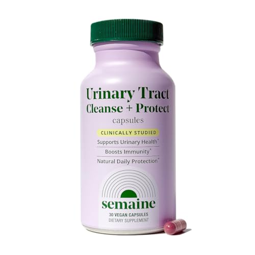 Semaine Urinary Tract Cleanse & Protect - Urinary Tract Health for Women, Cranberry Supplement for Women with Standardized Hibiscus, Daily Bladder Support Supplement, 30 Vegan Capsules