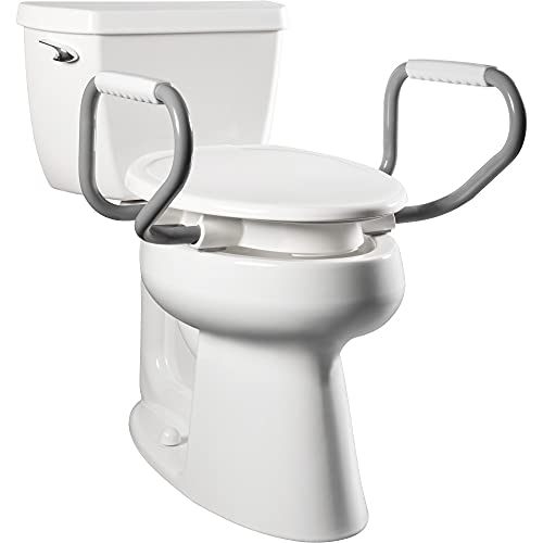 Bemis Assurance 3" Raised Toilet Seat with Handles and Bidet Attachment, Elongated