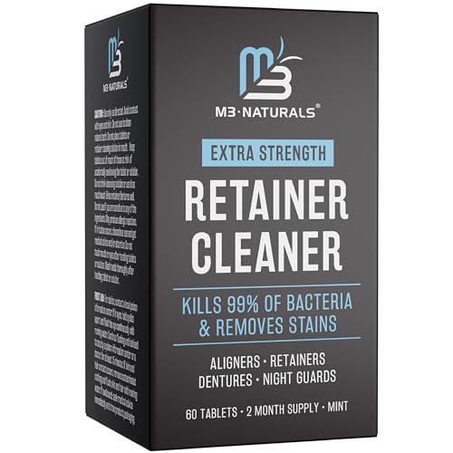 Retainer Cleaner Tablets, Denture Cleaner, Mint, 2 Month Supply by M3