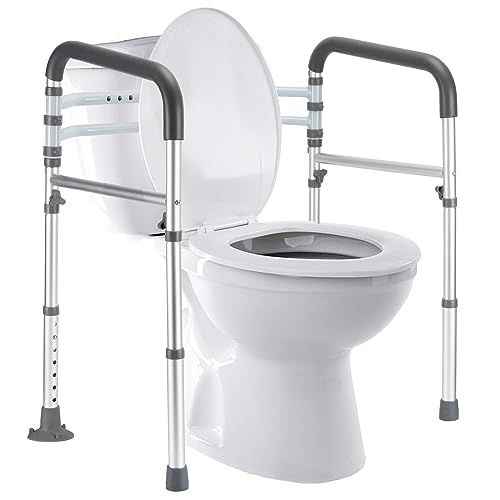 Lianjindun Toilet Safety Rails, 350 lbs, Adjustable Height & Width