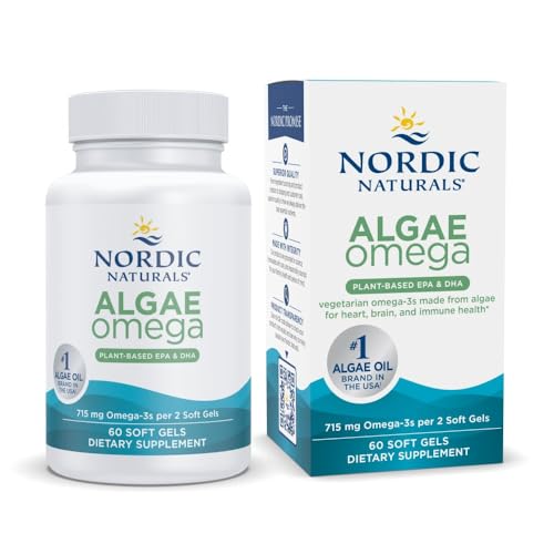 Nordic Naturals Algae Omega, 715mg Vegan EPA+DHA, Plant-Based - 60 Count