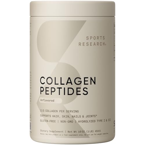 Sports Research® Collagen Peptides Protein Powder 16oz (Unflavored)