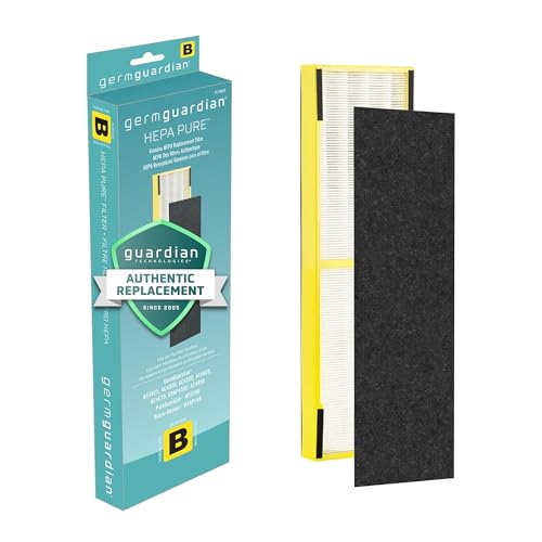 GermGuardian, Filter B HEPA Pure Genuine Air Purifier Filter, Removes 99.97% of Pollutants, Wildfire Smoke, Odors, for Ac4825, Ac4300, Ac4850, Ac4880, Ac4900, Cdap4500, Ap2200, Flt4825