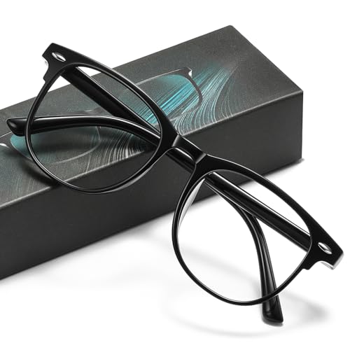 Okany Blue Light Blocking Glasses for Women Men Woman Black Computer Screen Filter Gaming Glasses Womens Mens 99.9% Blue Light Blocker Round Fashion Eye Glasses