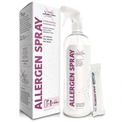 Allergy Asthma Clean Allergen Spray, Pet, Dust Allergies & More 64oz Total