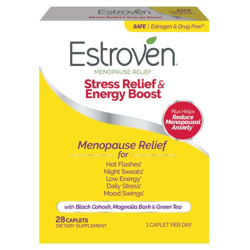 Estroven Stress Relief & Energy Boost for Menopause Relief, 28 Count