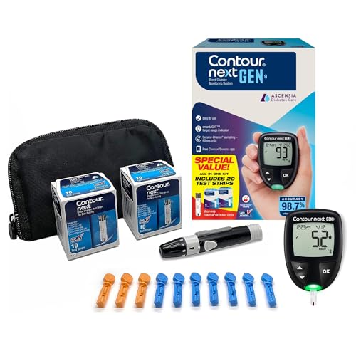 Ascensia CONTOUR NEXT GEN Blood Glucose Monitor All in One Kit + 20 Strips