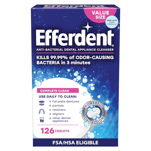 Efferdent Denture Cleaner Tablets, Complete Clean, 126 Count