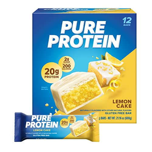 Pure Protein Pure Protein Bars, Lemon Cake, 20g Protein, Gluten Free, 12 Ct