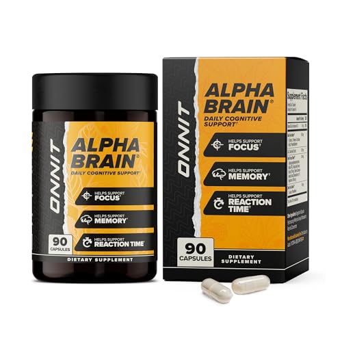 ONNIT Alpha Brain Nootropic Brain Supplement for Focus & Memory, 90 Count
